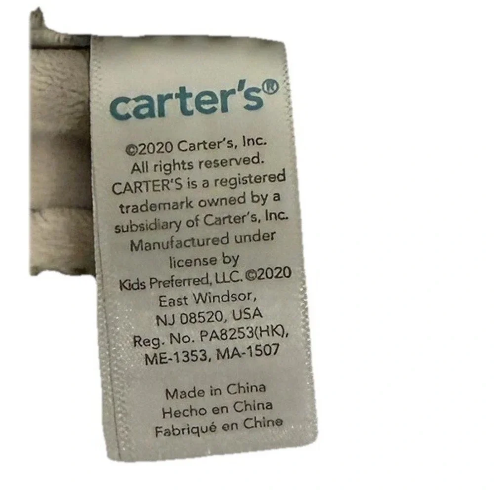 Carters Sloth Baby Boy Brown Lovey Plush Security Blanket Animal Sleep Companion